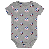 Newborn Outerstuff New England Patriots Little Tike 3-Piece Bodysuit Set