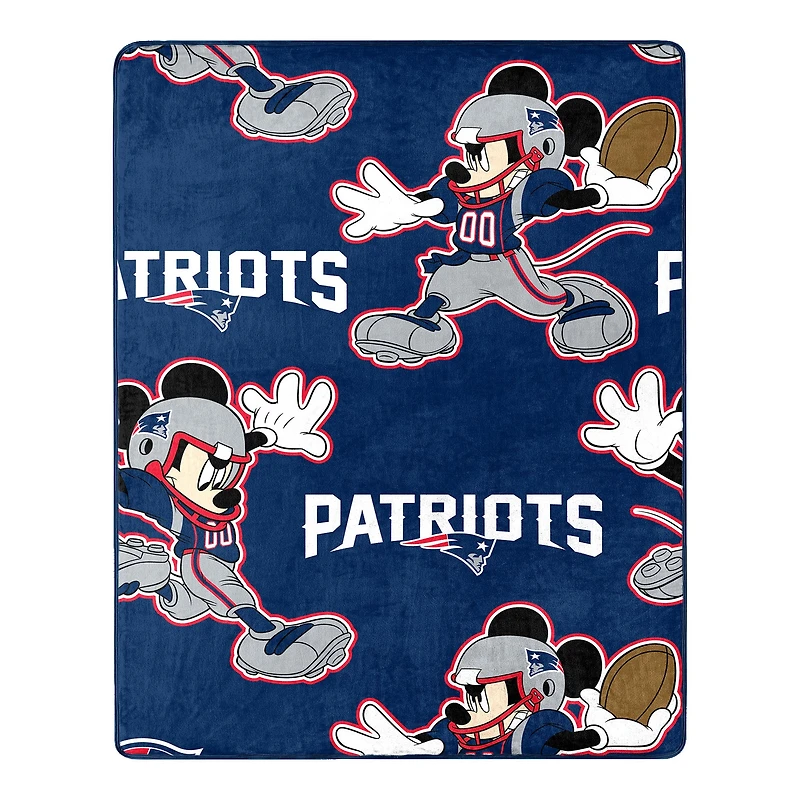 Ensemble coussin et jeté en soie Mickey Hugger Northwest x Disney New England Patriots