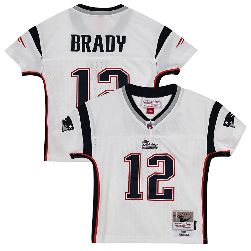 Preschool Mitchell & Ness Tom Brady White New England Patriots 2000 Legacy Replica Jersey