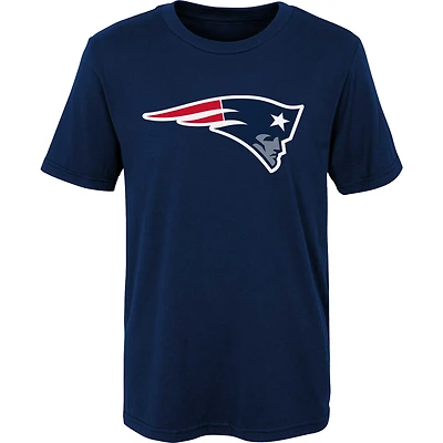 T-shirt à logo primaire des Patriots de la Nouvelle-Angleterre bleu marine pour enfants d'âge préscolaire