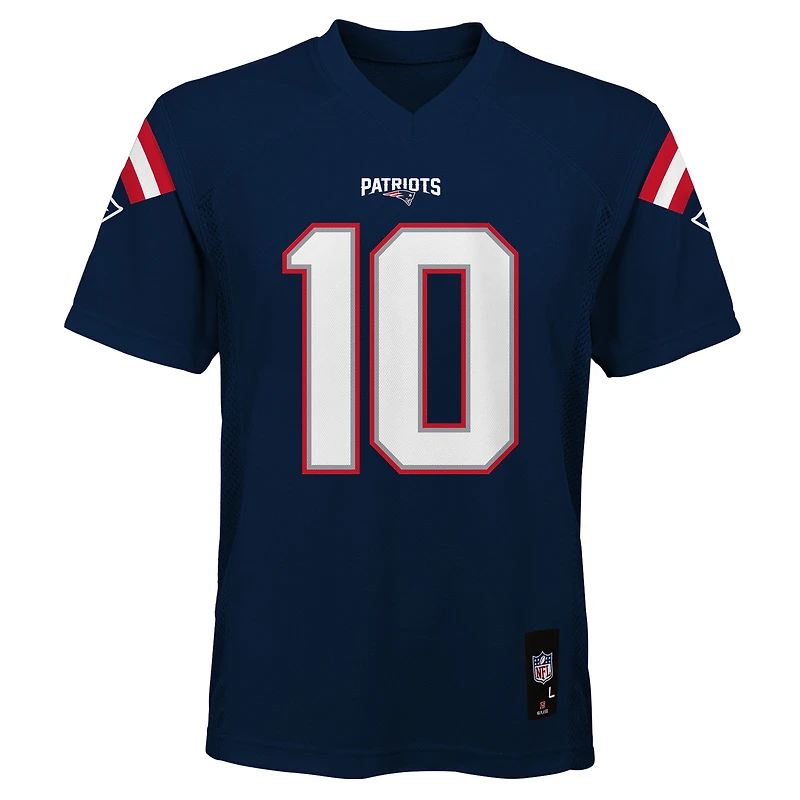 Maillot de joueur réplique bleu marine Drake Maye des Patriots la Nouvelle-Angleterre