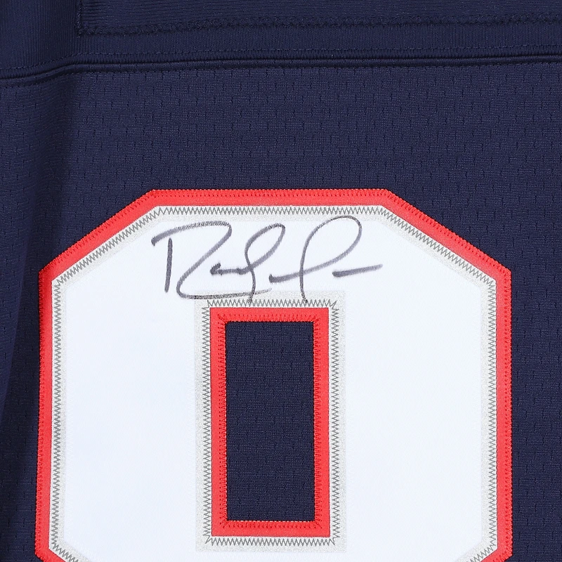 Randy Moss New England Patriots Autographed Mitchell & Ness Blue Replica Jersey