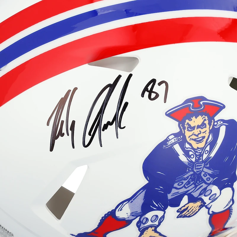 Rob Gronkowski New England Patriots Autographed Riddell 1990-92 Throwback Speed Authentic Helmet  