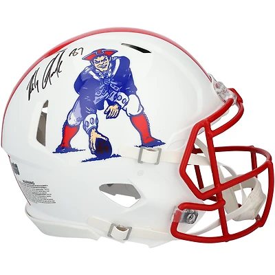 Rob Gronkowski New England Patriots Autographed Riddell 1990-92 Throwback Speed Authentic Helmet  