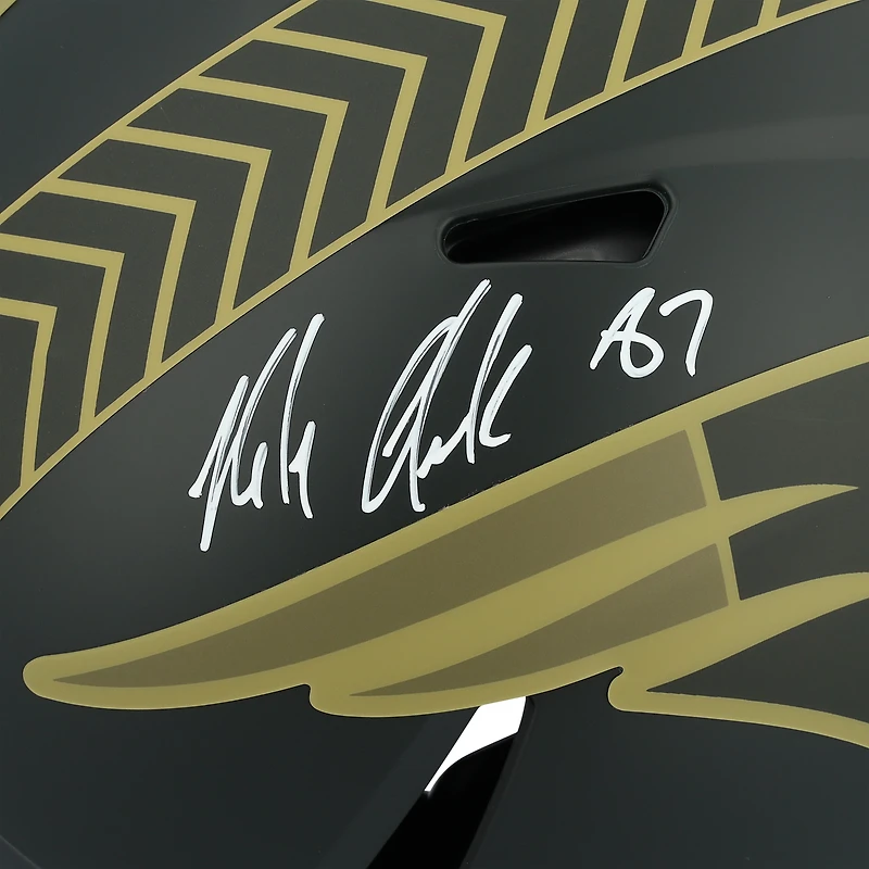 Casque authentique Riddell 2025 Salute To Service, signé par Rob Gronkowski, des New England Patriots