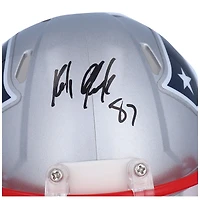 Casque Riddell Speed ​​Mini autographié par Rob Gronkowski des New England Patriots