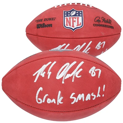 Rob Gronkowski New England Patriots Autographed Wilson Duke Full Color Football with "Gronk Smash!" Inscription 