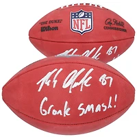 Rob Gronkowski New England Patriots Autographed Wilson Duke Full Color Football with "Gronk Smash!" Inscription 