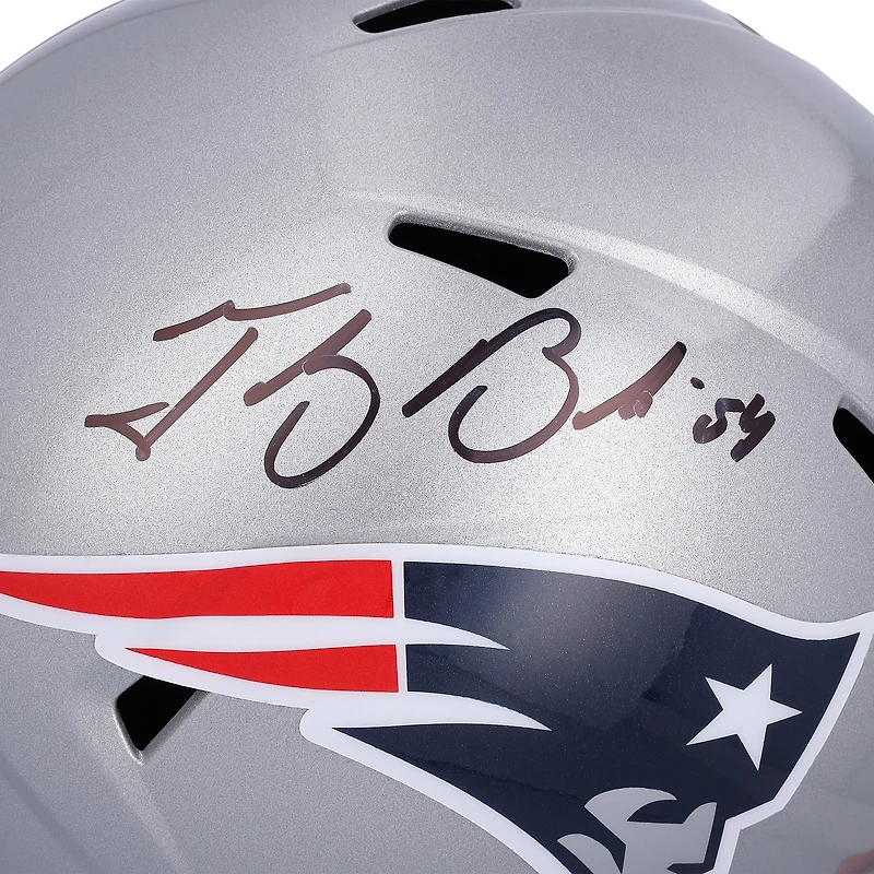 Tedy Bruschi New England Patriots Autographed Riddell Speed Replica Helmet