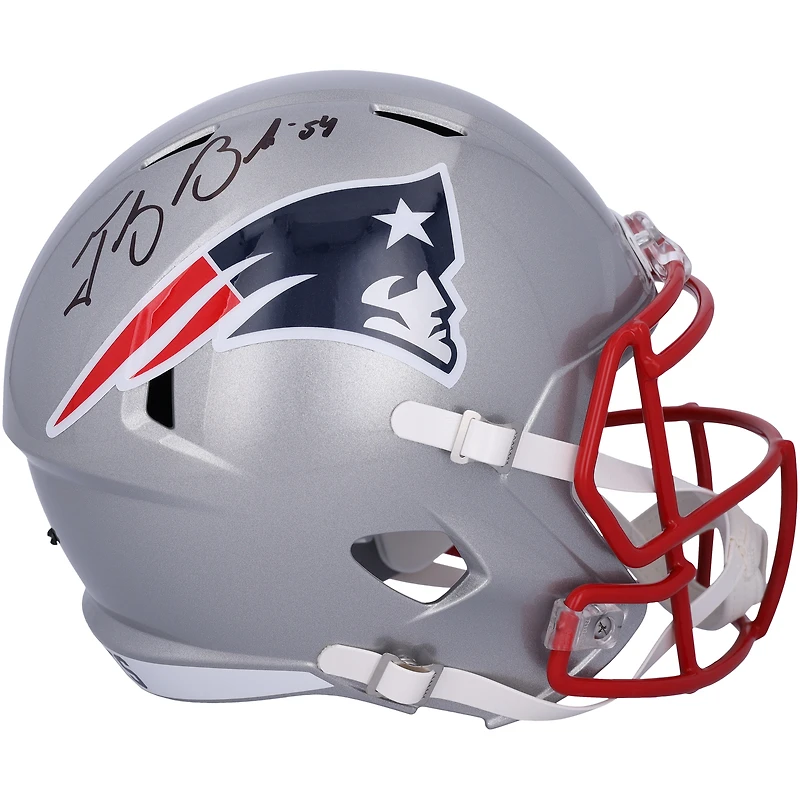 Tedy Bruschi New England Patriots Autographed Riddell Speed Replica Helmet