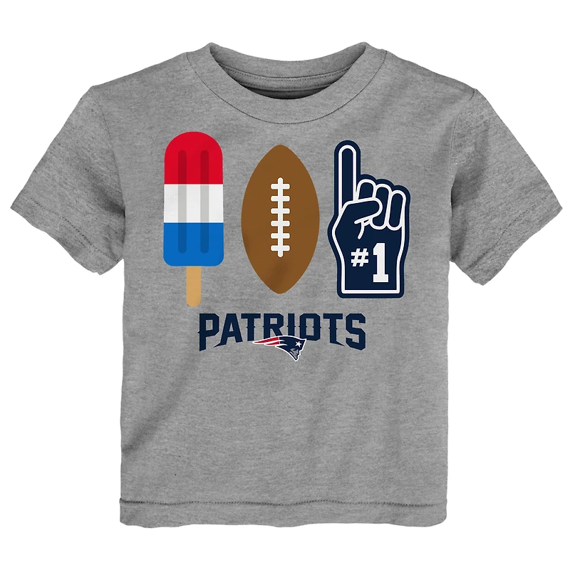 Toddler  Gray New England Patriots Americana Pop T-Shirt