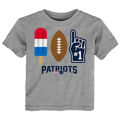 Toddler Gray New England Patriots Americana Pop T-Shirt