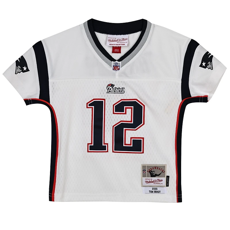 Toddler Mitchell & Ness Tom Brady White New England Patriots 2000 Legacy Replica Jersey