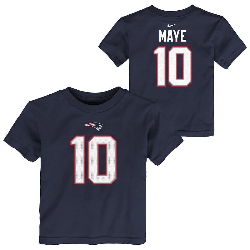 V110833 PAT Drake Maye 24 Jeunesse Tout-petit Nike Player N&N SST TEETODNUM 9Z1T1FGD7-PATMD