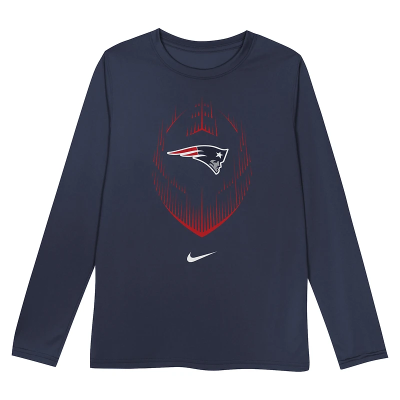 Toddler Nike Navy New England Patriots Legend Icon Long Sleeve T-Shirt