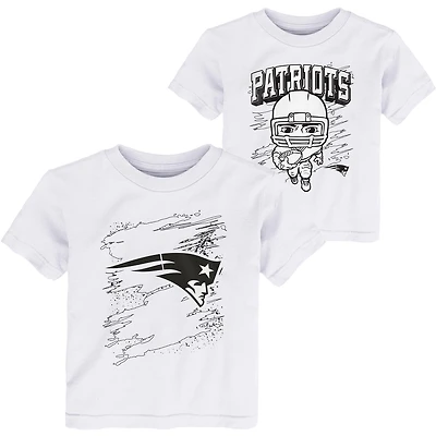 Toddler White New England Patriots Coloring Activity Two-Pack T-Shirt Set