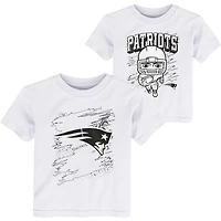 Toddler White New England Patriots Coloring Activity Two-Pack T-Shirt Set