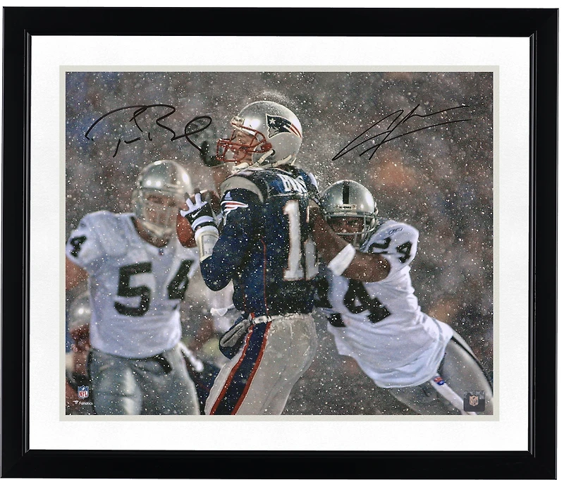 Tom Brady & Charles Woodson New England Patriots & Oakland Raiders Multi-Signed 16'' x 20'' Tuck Rule Photograph