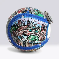 Tom Brady Autographed Super Bowl Wins Themed Baseball - Art by Charles Fazzino - NF70445964