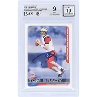 Tom Brady New England Patriots Autographed 2000 Paramount #138 Beckett Fanatics Witnessed Authenticated 9/10 Rookie Card