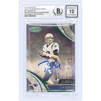 Tom Brady New England Patriots Autographed 2018 Panini Certified Gold Team Mirror Green #GT-TOB #2/5 Beckett Fanatics Witnessed Authenticated 10 Card