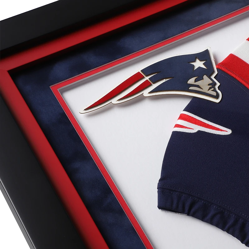 Maillot Nike Color Rush Elite bleu marine dédicacé par Tom Brady des New England Patriots
