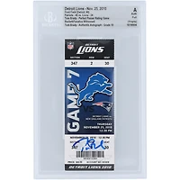Tom Brady New England Patriots Autographed Perfect Passer Rating Game Beckett Fanatics Witnessed Authenticated Auto 10 Ticket from November 25, 2010