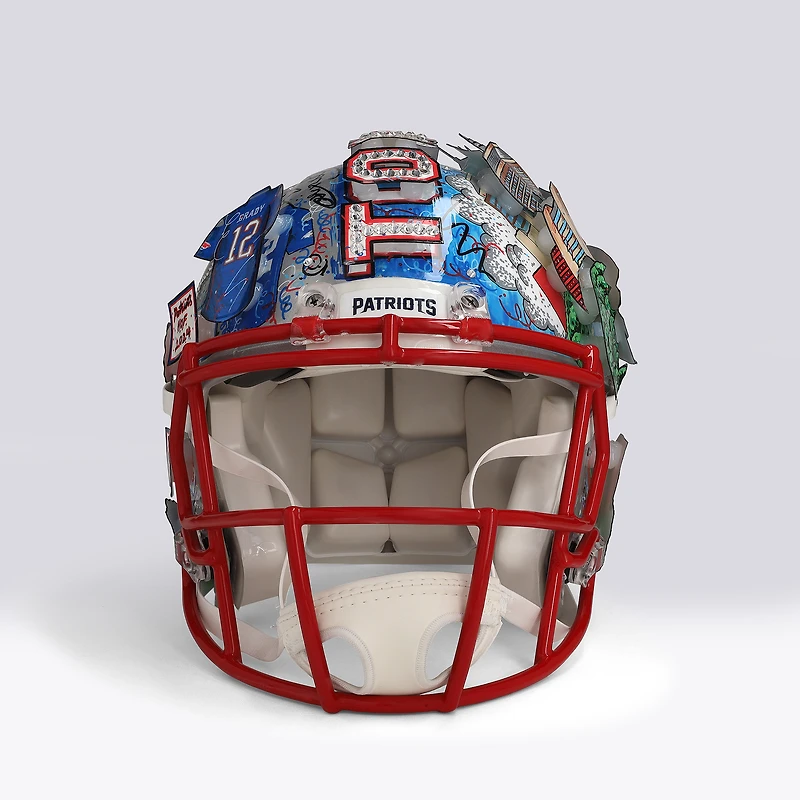 Tom Brady New England Patriots Autographed Proline Speed Helmet - Art by Charles Fazzino - WN55916305