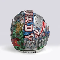 Tom Brady New England Patriots Autographed Proline Speed Helmet - Art by Charles Fazzino - WN55916305