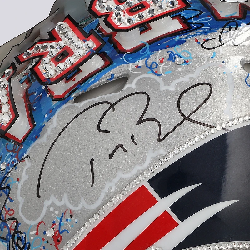Tom Brady New England Patriots Autographed Proline Speed Helmet - Art by Charles Fazzino - WN55916305