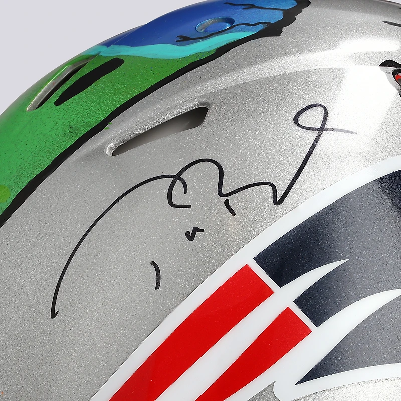 Tom Brady New England Patriots Autographed Proline Speed Helmet - Art by JPO - Limited Edition #1/1