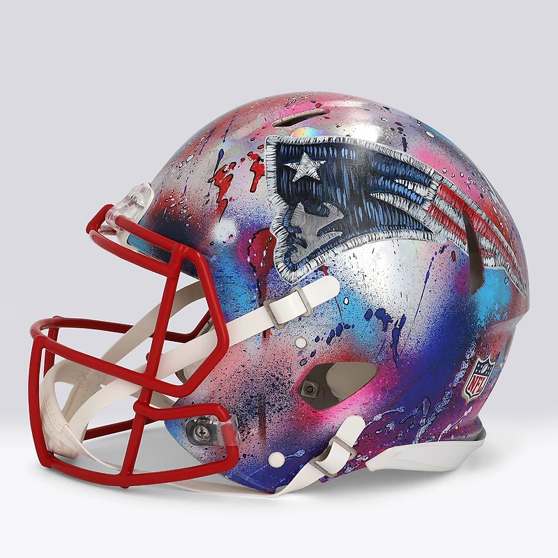 Tom Brady New England Patriots Autographed Proline Speed Helmet - Art by Shawn Voelker - NF70444453