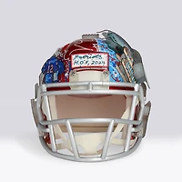 Tom Brady New England Patriots Autographed Riddell Flash Speed Mini Helmet - Art by Charles Fazzino - WN55916322