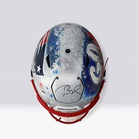 Tom Brady New England Patriots Autographed Riddell Speed Flex Authentic Helmet - Art by Lady Jday - Limited Edition #1/1