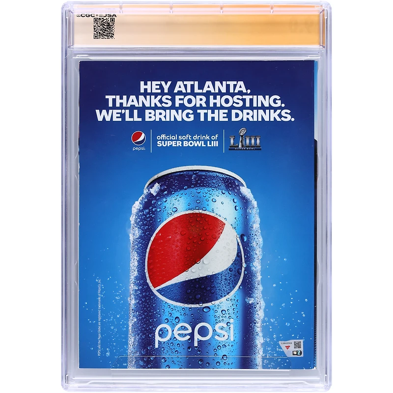 Tom Brady New England Patriots Autographed Super Bowl LIII CGC Authenticated Program from February 3