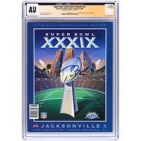 Tom Brady New England Patriots Autographed Super Bowl XXXIX CGC Authenticated Program from February 6