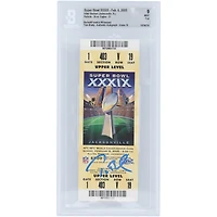 Tom Brady New England Patriots Autographed Super Bowl XXXIX Champs Beckett Fanatics Witnessed Authenticated / Ticket from February 6