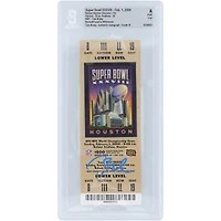 Tom Brady New England Patriots Autographed Super Bowl XXXVIII Champs SB MVP Beckett Fanatics Witnessed Authenticated Auto 10 Ticket from February 1, 2004 