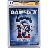 Programme authentifié de Tom Brady Day CGC autographié par les New England Patriots le 10 septembre 2023