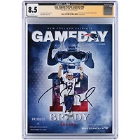 Programme 8.5 authentifié CGC autographié par Tom Brady New England Patriots du 10 septembre 2023