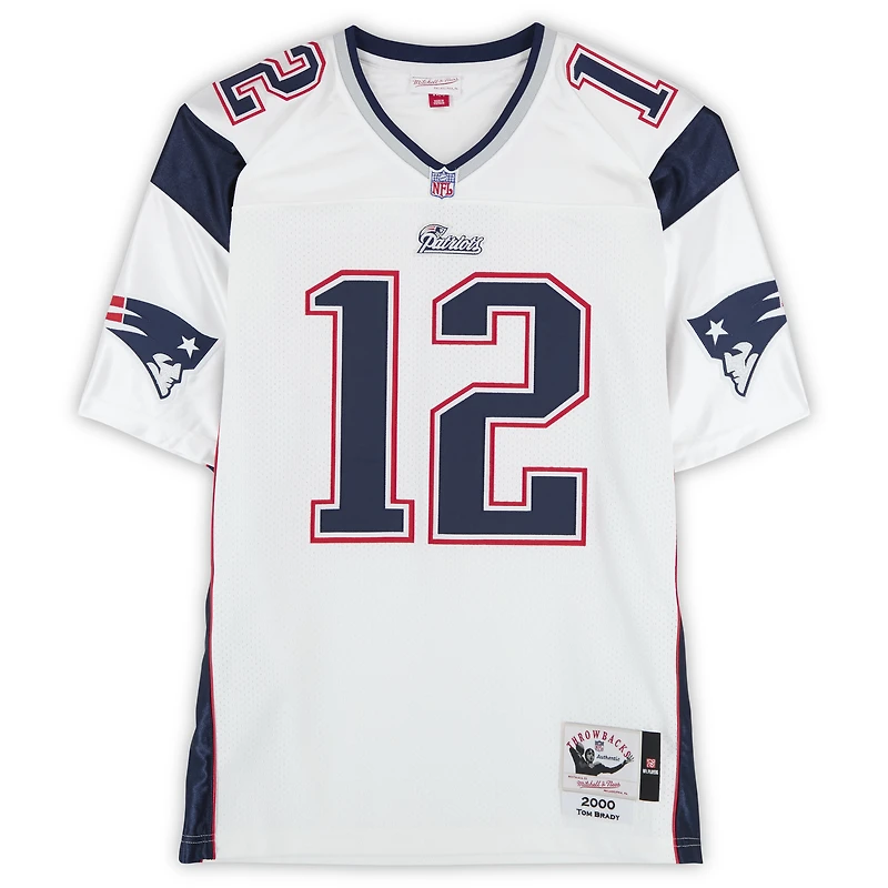 Tom Brady New England Patriots Autographed White Mitchell & Ness 2000 Authentic Jersey