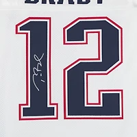 Maillot blanc autographié Mitchell & Ness 2000 authentique des New England Patriots de Tom Brady