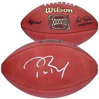 Ballon de football professionnel Wilson autographié par Tom Brady des New England Patriots lors du Super Bowl XXXVIII
