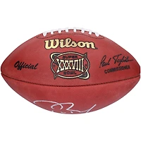Ballon de football professionnel Wilson autographié par Tom Brady des New England Patriots lors du Super Bowl XXXVIII