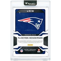 TreVeyon Henderson New England Patriots Autographed 2025 Panini Certified Freshman Fabric Relic Pink #FBC-THN #58/299 Rookie Card