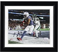 TreVeyon Henderson New England Patriots Autographed 8" x 10" Touchdown vs. New York Jets Photograph