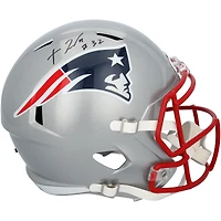TreVeyon Henderson New England Patriots Autographed Riddell Speed Replica Helmet