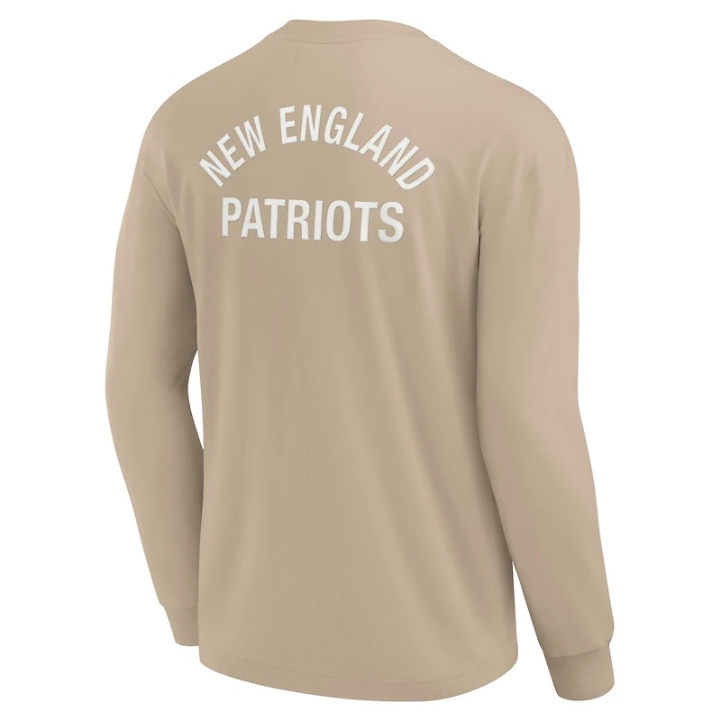 Unisex Fanatics Khaki New England Patriots Elements Super Soft Long Sleeve T-Shirt