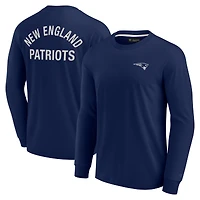 T-shirt unisexe Fanatics Navy New England Patriots Elements super doux à manches longues