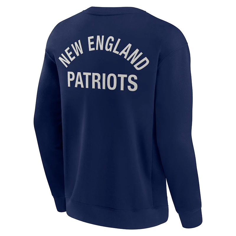 Unisex Fanatics Navy New England Patriots Elements Super Soft Pullover Sweatshirt